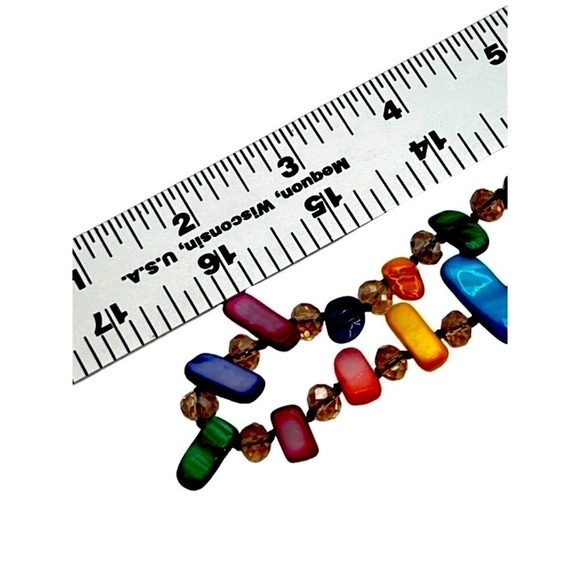 Colorful Chunky Beaded Necklace & Bracelet Set - Unique Handmade Jewelry - Picture 11 of 11